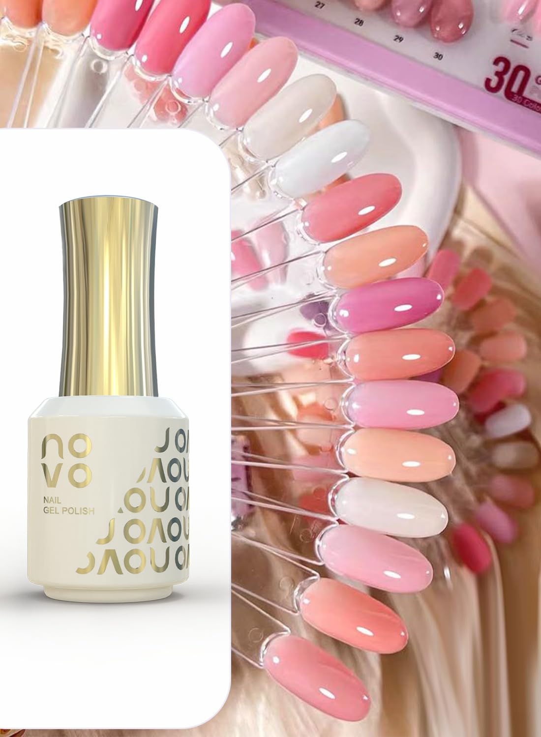 novo 5-in-1 Gel Polish, UV LED Multifunctional Builder Nail Gel 15ml-ND32# Red