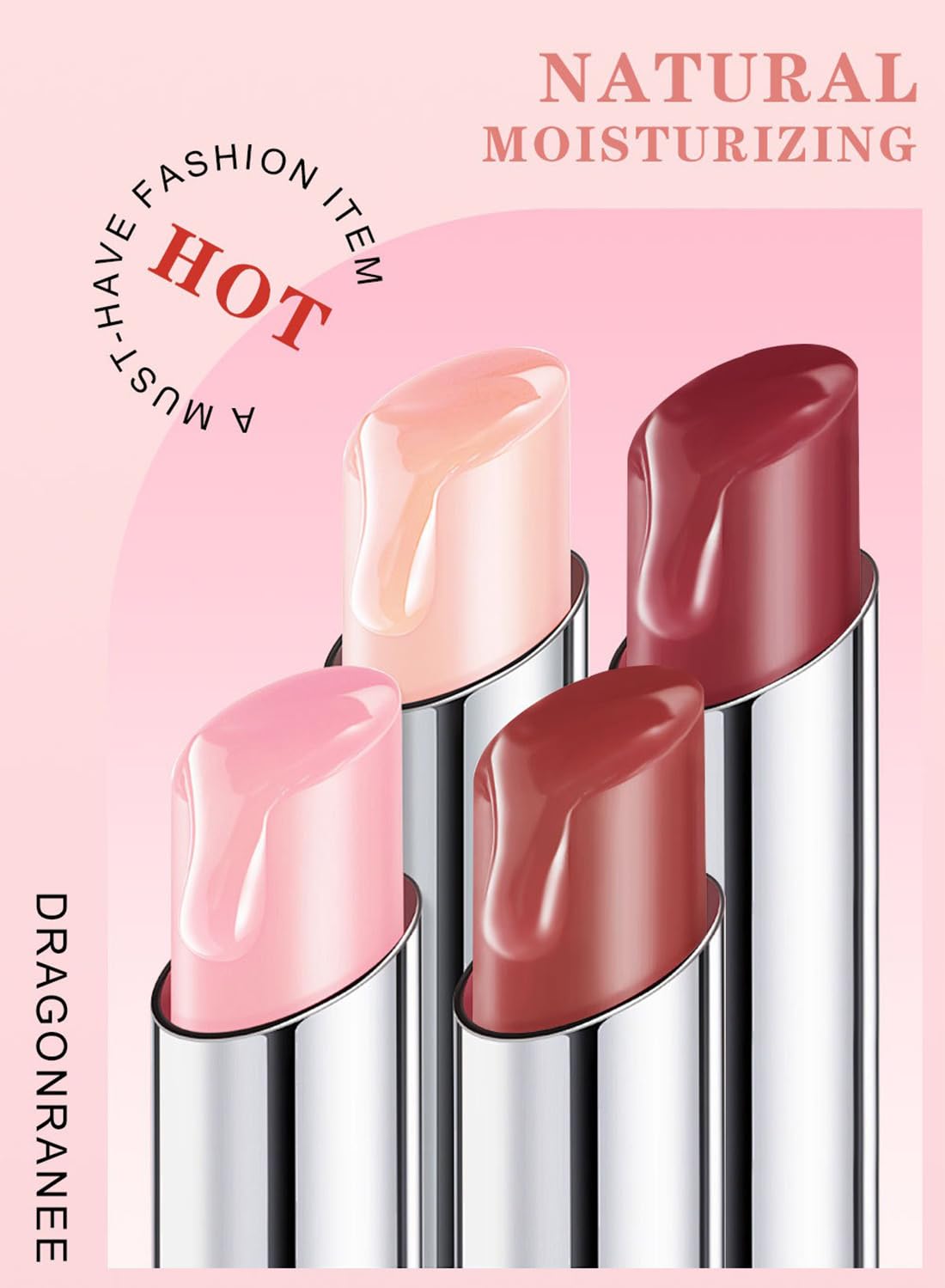 NOVO Glossy Lip Oil Set, Hydrating Transparent Lip Glow for Women, 6Pcs