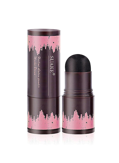 NOVO Hairline Shadow Powder with Puff Touch, Instant Hair Root Concealer Hair Loss, Natural Quick Cover Sweat Proof Grey Hair Coverage for Unisex- Pearl Black