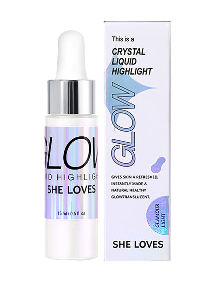 NOVO Liquid Highlighter, Shimmer Glitter Body Oil, Long Lasting Waterproof High Shiny Illuminator for Face and Body 15ML