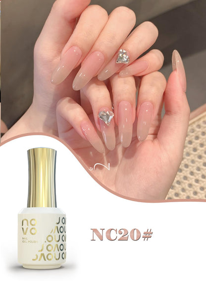novo Jelly Gel Nail Polish, Sheer Nail Polish, UV LED Gel for DIY 12ml-NC1# White