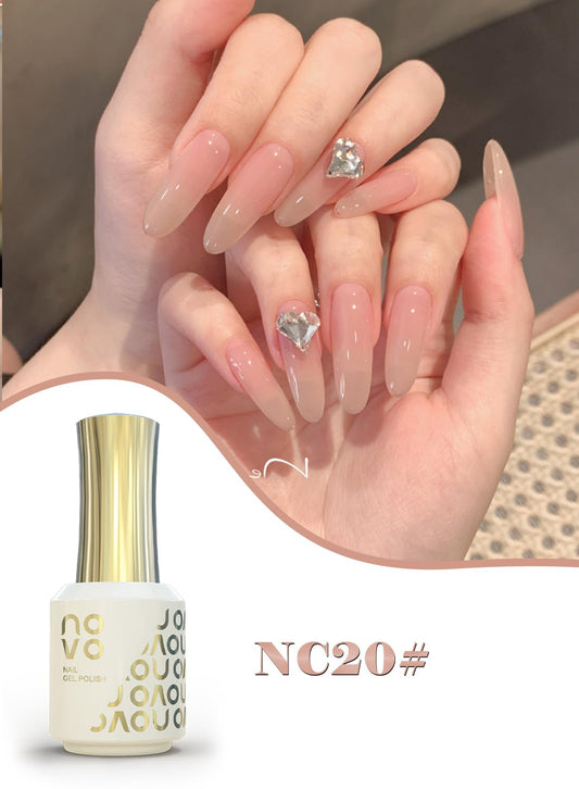 novo Jelly Gel Nail Polish, Sheer Nail Polish, UV LED Gel for DIY 12ml-NC20#