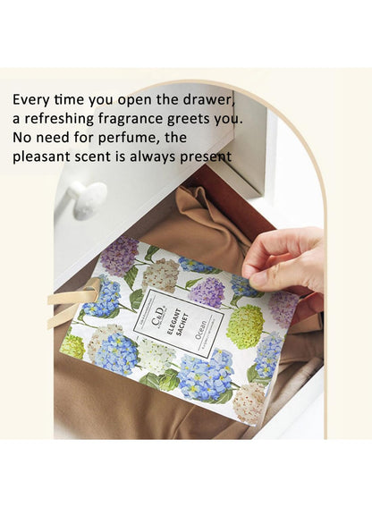 NOVO Aromatherapy Scented Sachets, Hanging Long Lasting Air Freshener for Wardrobes & Cars, 20g -Rose
