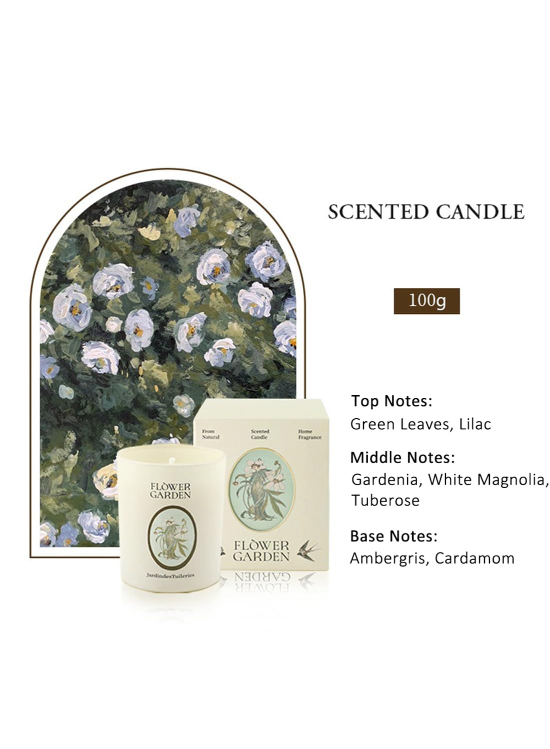 NOVO Scented Candle- 100g Natural Soy Wax Blend Aromatherapy Candle with Pure Essential Oils -Evening Breeze