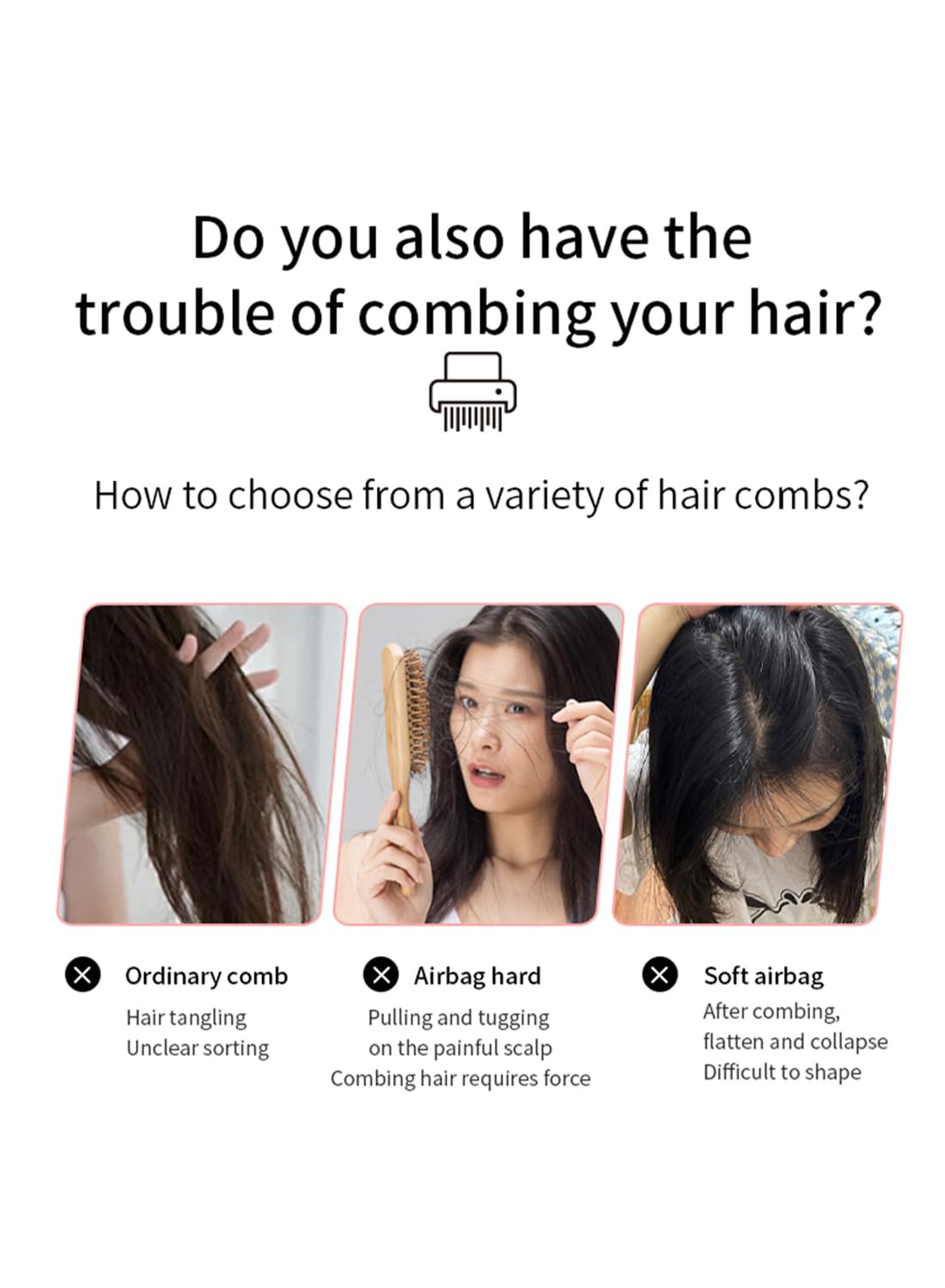 Hair Comb (Styling Hair Comb 3PCS)