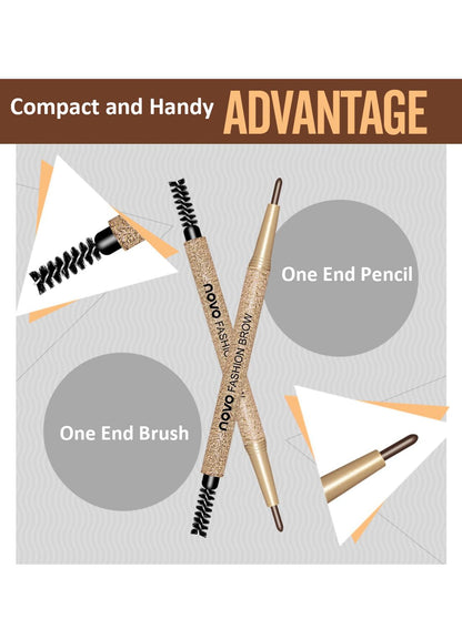 NOVO Eyebrow Stamp Shaping Kit, Waterproof, Sweatproof and Easy to Use, Light Grey