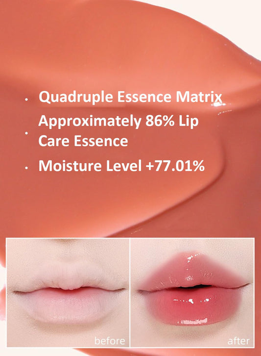 NOVO Lip Gloss, Glossy Plumping Lip Glaze, Hydrating Plumper Lipstick Liquid 01 3.5g