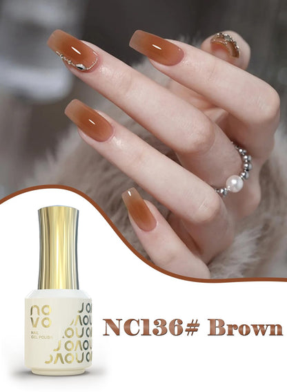 novo Jelly Gel Nail Polish, Sheer Nail Polish, UV LED Gel for DIY 12ml-NC1# White