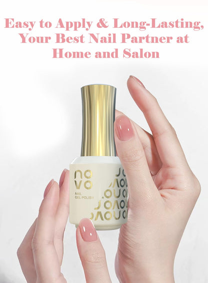 novo 5-in-1 Gel Polish, UV LED Multifunctional Builder Nail Gel 15ml-ND13# Pink