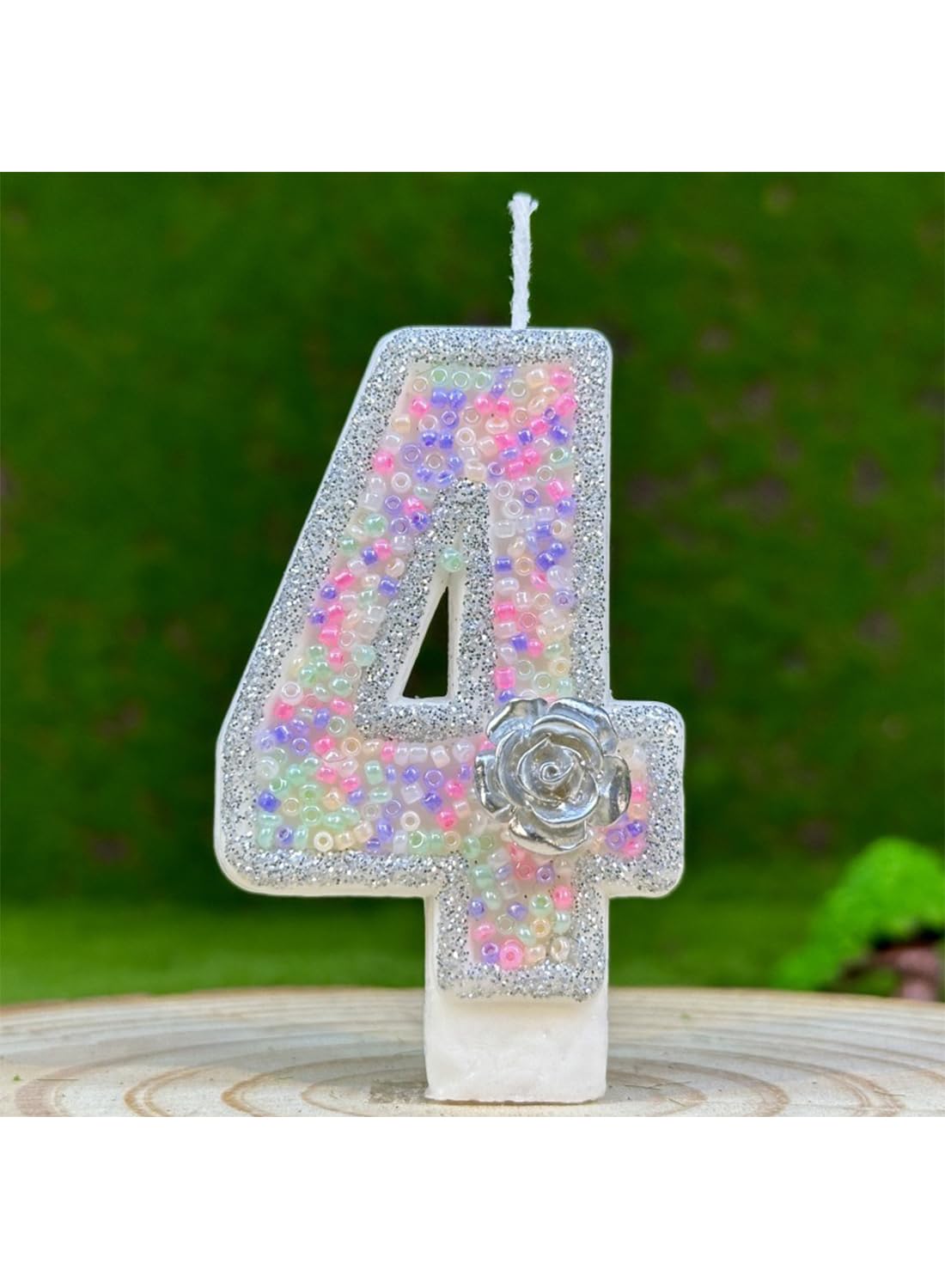 7cm Birthday Number Candles for Cake Decoration, Glittery Cake Toppers with Cute Designs, Perfect for Kids' Parties, Anniversaries, and Celebrations-Green Turtle(No.0)