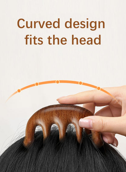Hair Comb-Handmade 100% Natural Sandalwood &Anti-Static, Scalp Massage (Air Cushion Comb-5)
