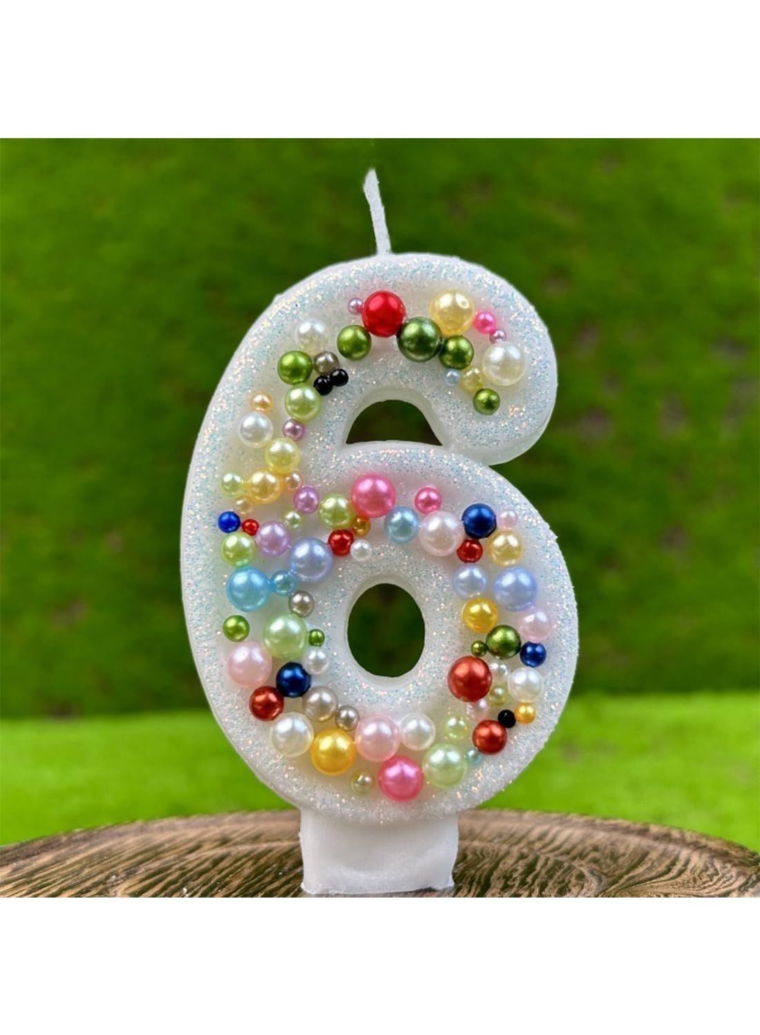7cm Birthday Number Candles for Cake Decoration, Glittery Cake Toppers with Cute Designs, Perfect for Kids' Parties, Anniversaries, and Celebrations-Green Turtle(No.0)