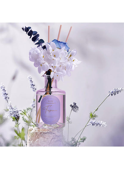 NOVO Scented Reed Diffuser, Artificial Flower Home Fragrance Oil with 4 Sticks for Bedroom,Home D¨¦cor,Office & Bathroom 200ml-Blue Bell
