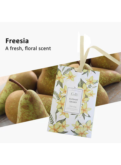NOVO Aromatherapy Scented Sachets, Hanging Long Lasting Air Freshener for Wardrobes & Cars, 20g -Rose