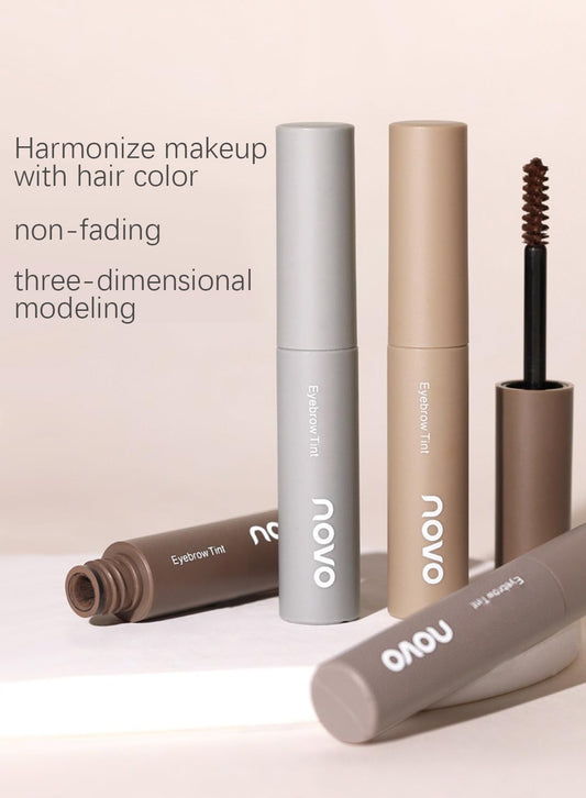 NOVO Eyebrow Tint, Semi Permanent Brow Tint, Waterproof Smudge Proof Long Lasting Eyebrow Tattoos, Instant Brow Dye, Hair Dying for Salon Home Use 4.8g Olive Brown 03#