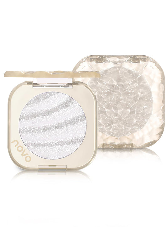 NOVO Highlighter Palette, High Glossy Illuminator Powder Palette, Waterproof Long Lasting Makeup Highlighter, Contour Concealer Powder for Face Body Cheek 4.7g - 01