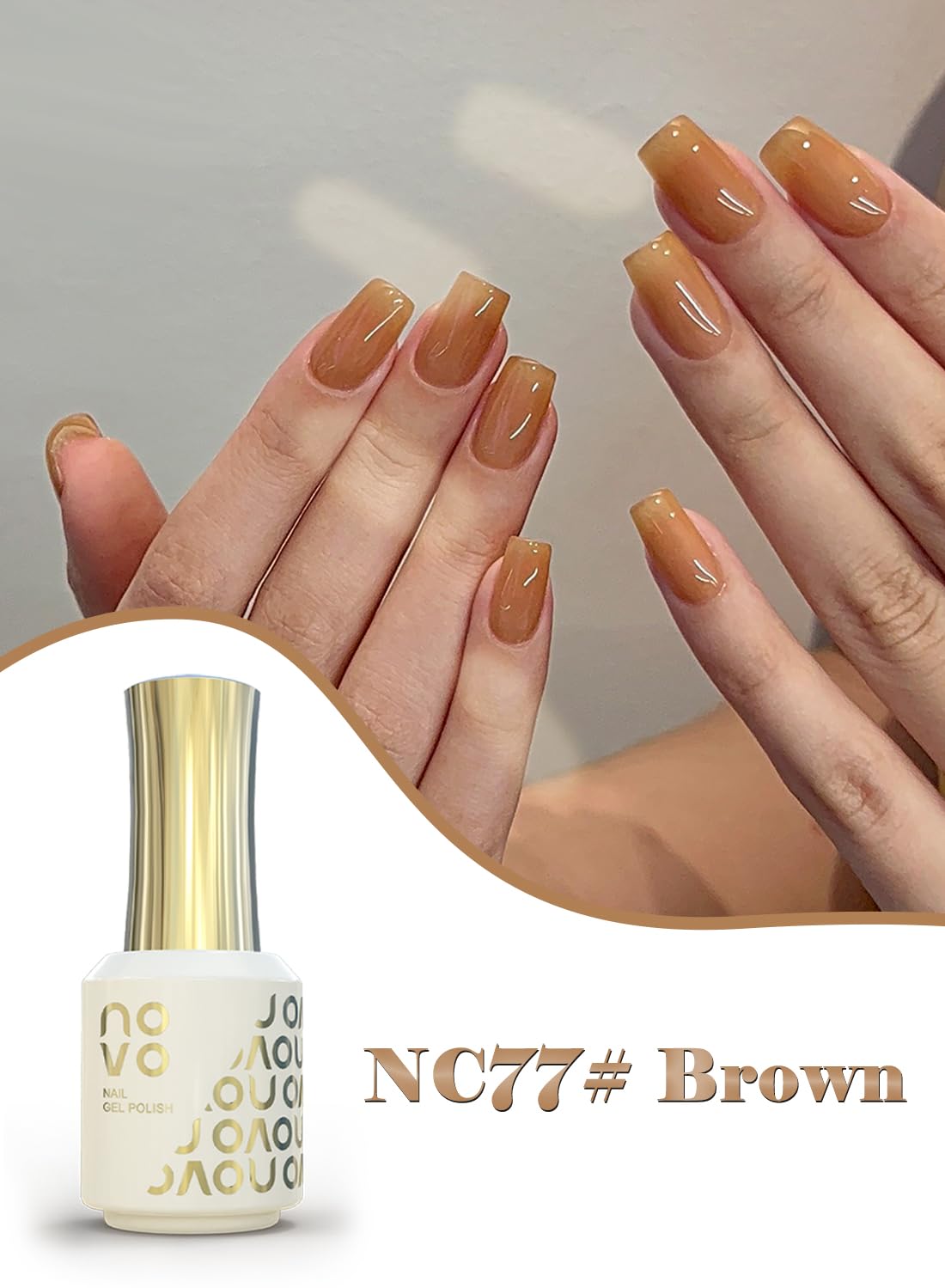 novo Jelly Gel Nail Polish, Sheer Nail Polish, UV LED Gel for DIY 12ml-NC1# White