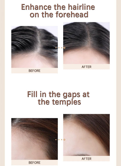 NOVO Instant Hair Shadow Stick with Puff, Root Touch-Up Powder for Thinning Grey Hairline, Hair Root Concealer for Women & Men, 4G, NO.01 Black Grey