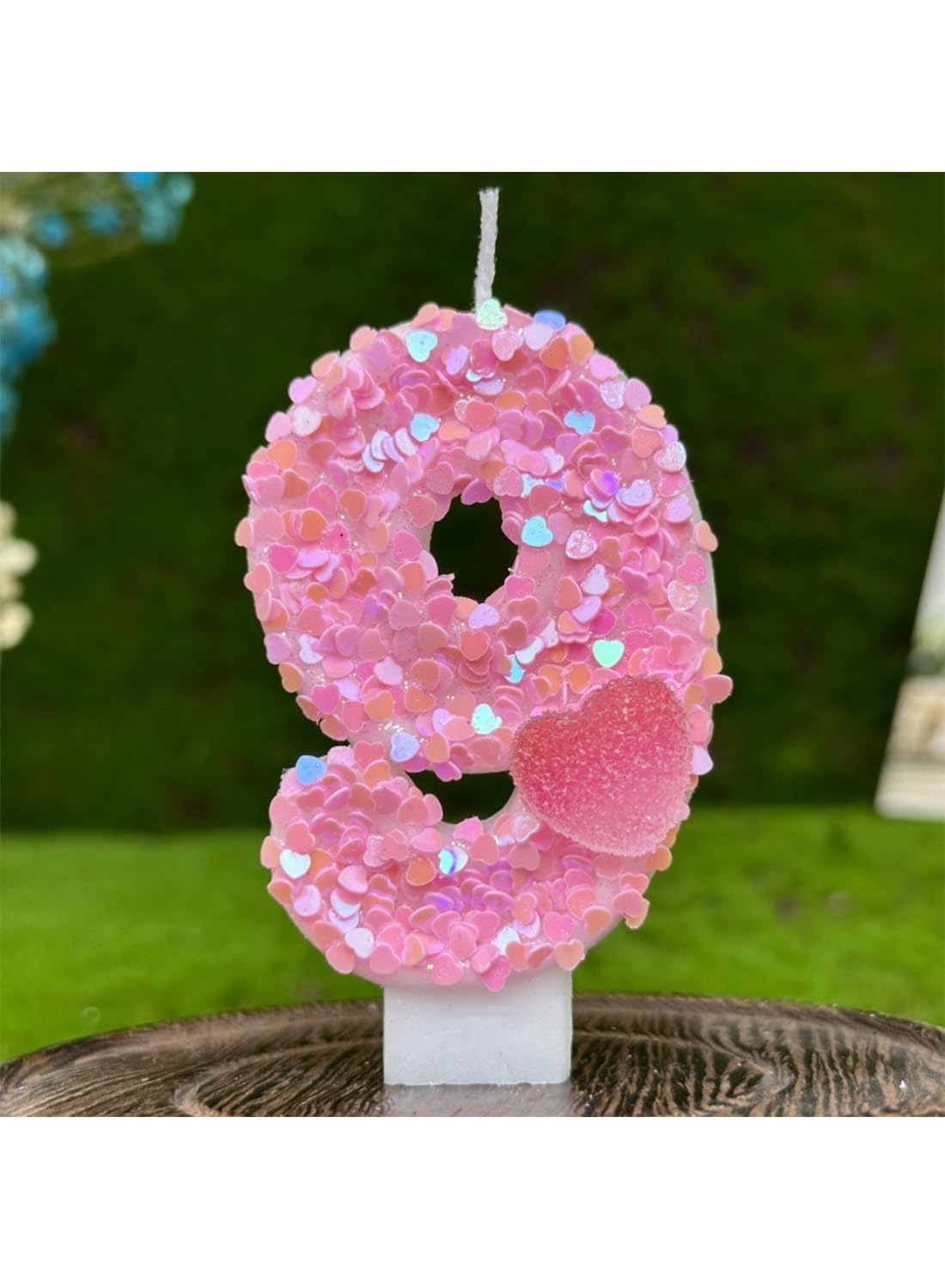 7cm Birthday Number Candles for Cake Decoration, Glittery Cake Toppers with Cute Designs, Perfect for Kids' Parties, Anniversaries, and Celebrations-Green Turtle(No.0)