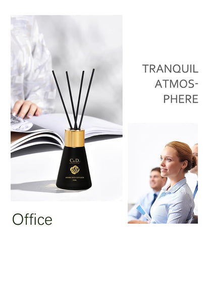 NOVO Scented Oil Reed Diffuser, Natural Long Lasting Home Fragrance, Perfect for Bathroom Bedroom Home Decor 30ml - Peony Rouge Velvet