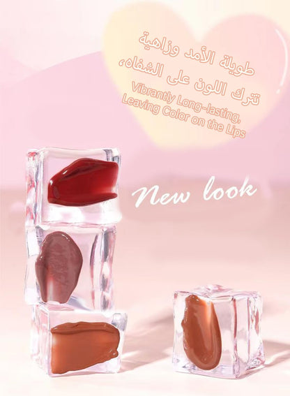Lipstick, Mirror Finish Moisturizing Long Lasting Waterproof Non Stick Cup High Pigment Jelly Lip Gloss, Hydrating Lip Oil, Glossy Longwear Lip Stain Lip Glaze 6g -Red 105