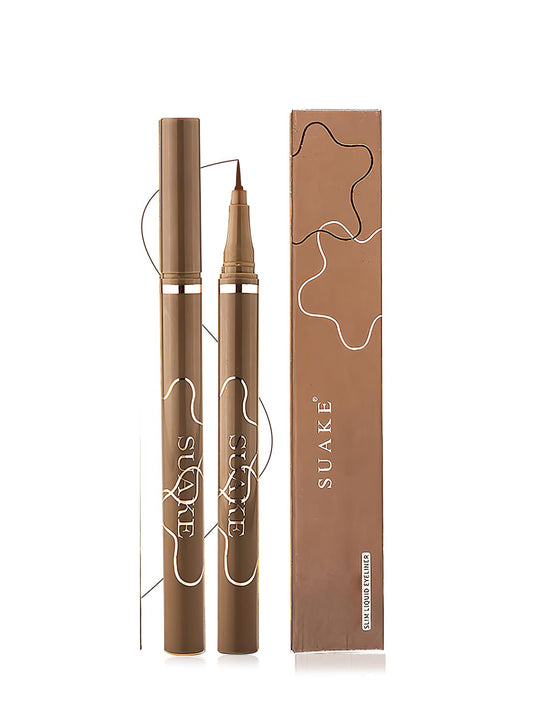 NOVO Liquid Eyeliner Pen, Quick Drying Long Lasting Waterproof Precision Eyeliner, Super Slim Eye Makeup, Ultra-Fine Tip, Natural Finish - Black