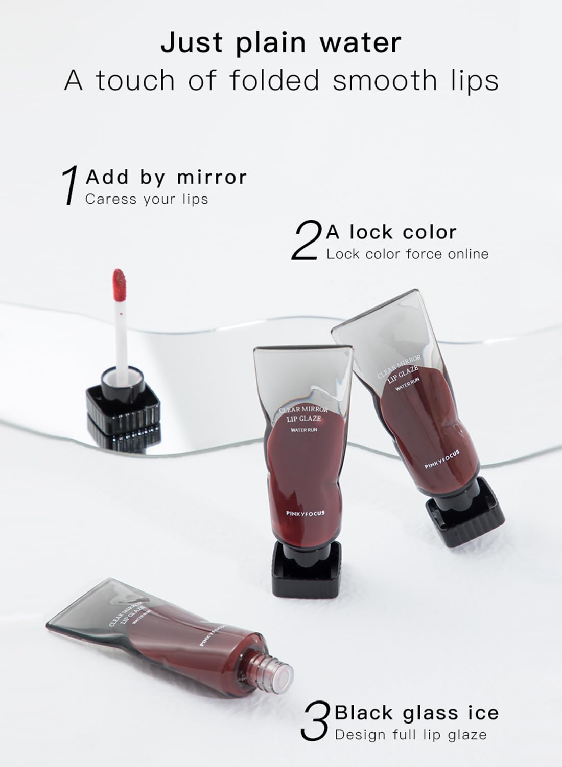 NOVO Jelly Lip Gloss, Mirror Long Lasting Waterproof Non Stick High Pigmented Glossy Liquid Lipstick, Moisturizing Hydrating & High Shine Plumping Oil  - Red 04