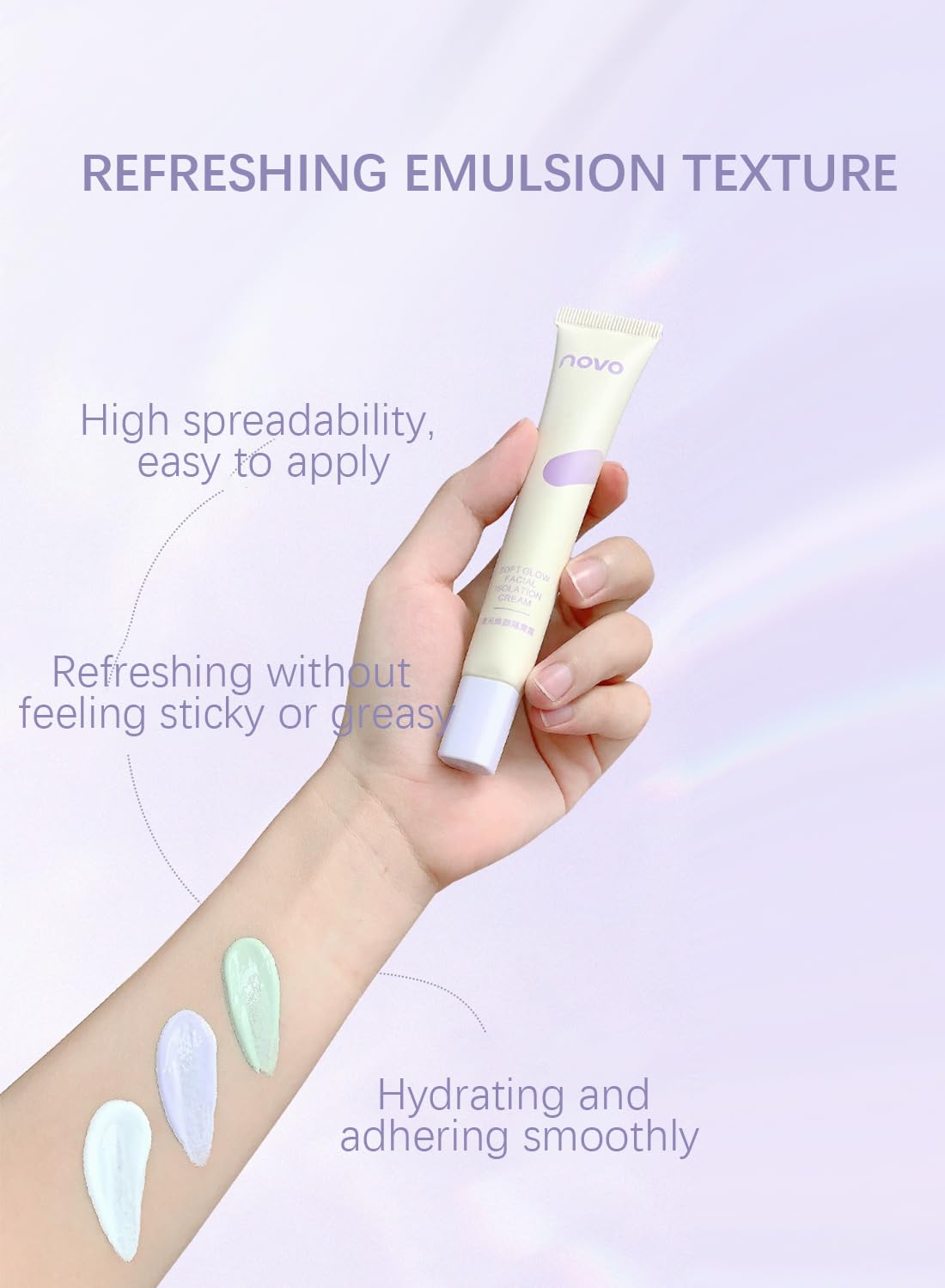 NOVO Color Correcting Facial Serum, Isolation Cream, 25G