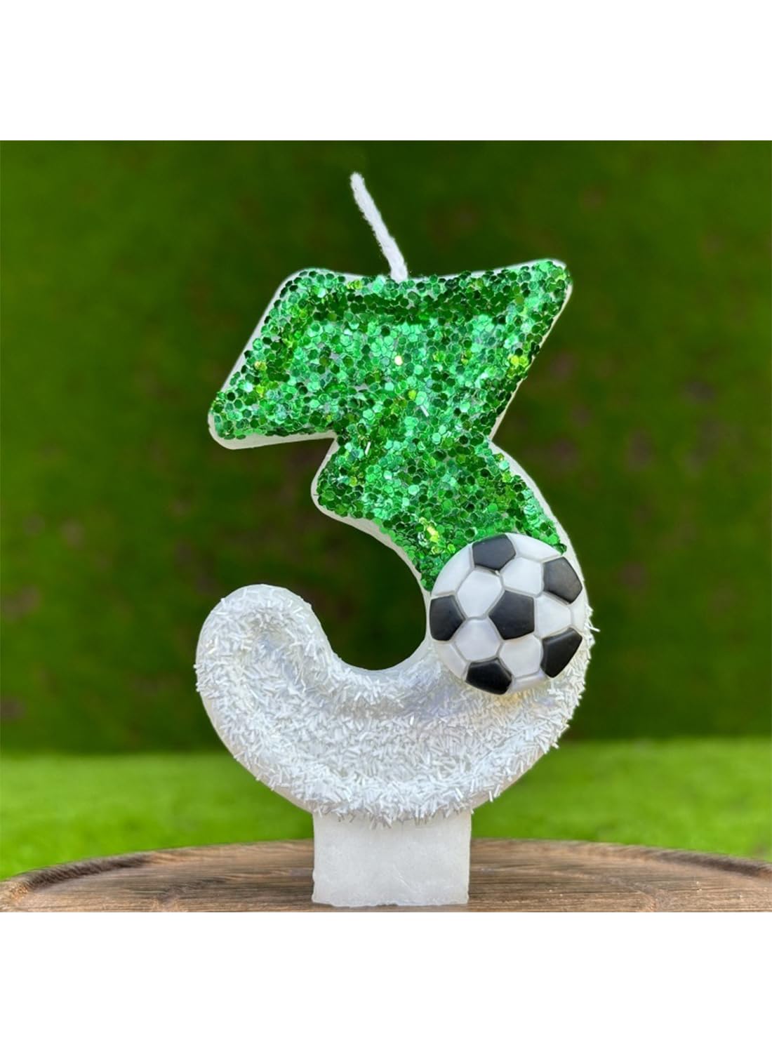 7cm Birthday Number Candles for Cake Decoration, Glittery Cake Toppers with Cute Designs, Perfect for Kids' Parties, Anniversaries, and Celebrations-Green Turtle(No.0)