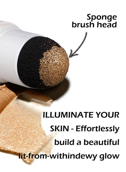 NOVO Highlighter Stick, Long-Lasting Waterproof Shimmer Powder, Natural Matte Contour Cream, Non-Greasy Illuminator for  Face Body Collarbones, Moonlight Stone Silver