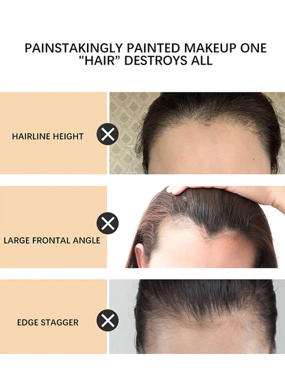 NOVO Hairline Shadow Powder with Puff Touch, Instant Hair Root Concealer Hair Loss, Natural Quick Cover Sweat Proof Grey Hair Coverage for Unisex- Pearl Black