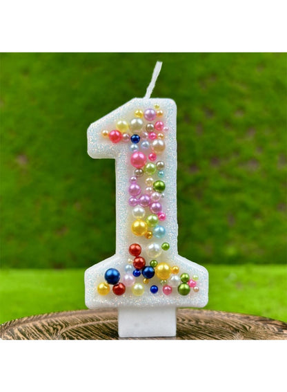 7cm Birthday Number Candles for Cake Decoration, Glittery Cake Toppers with Cute Designs, Perfect for Kids' Parties, Anniversaries, and Celebrations-Green Turtle(No.0)