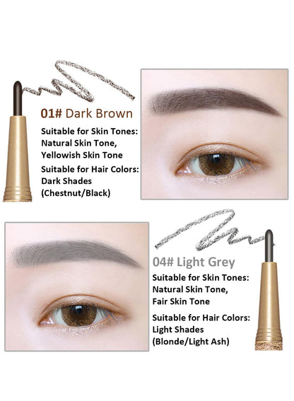 NOVO Eyebrow Stamp Shaping Kit, Waterproof, Sweatproof and Easy to Use, Light Grey