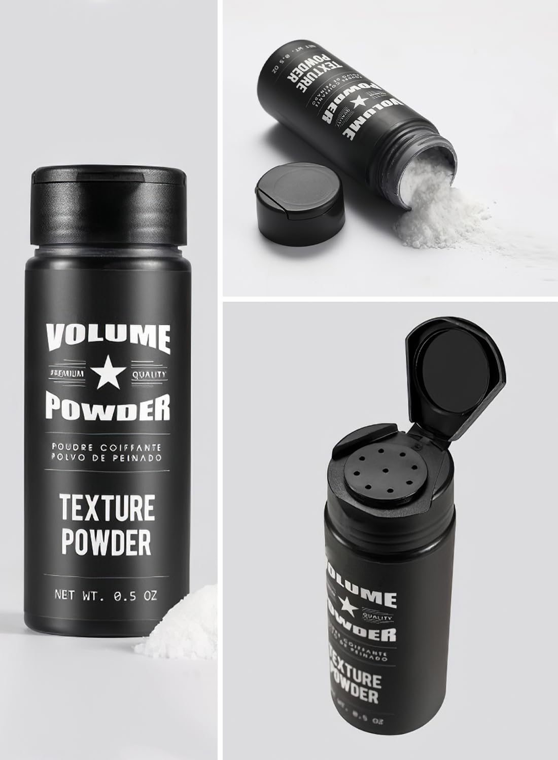 NOVO Hair Building Fibers & Styling Powder, Natural Hair Concealer for Thinning Areas, Instant Coverage, Easy to Apply, Black, 28g