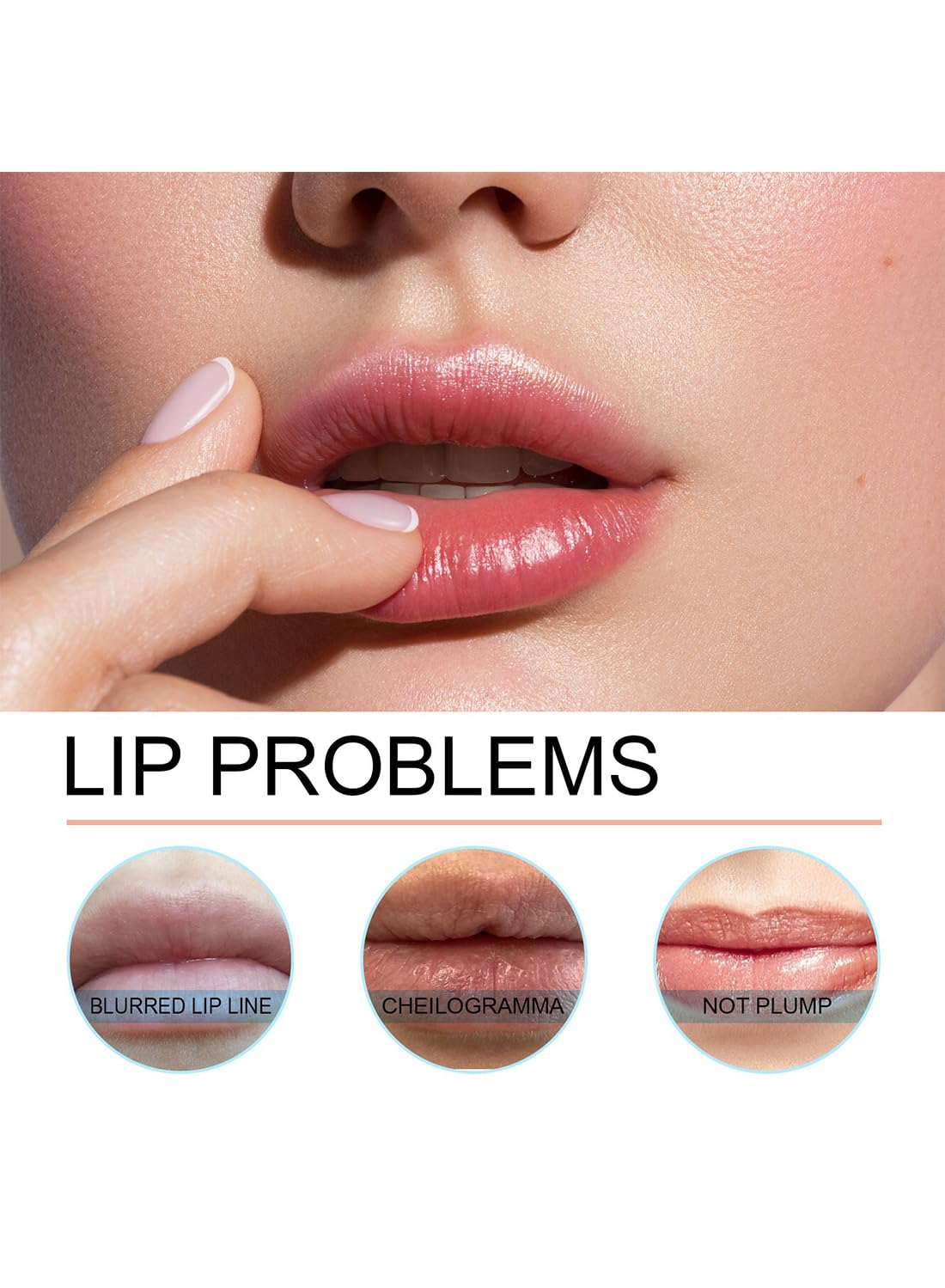NOVO Lip Liner Stain, Long Lasting Removable Peel Off Lipline Tattoo for Women-Light Brown