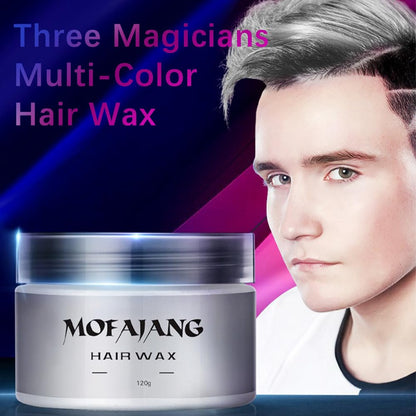 NOVO Temporary Hair Color Wax, Natural Coloring, Non-Greasy Matte Pomade for DIY Cosplay & Party, Long-Lasting Instant Dye Cream 120g-White