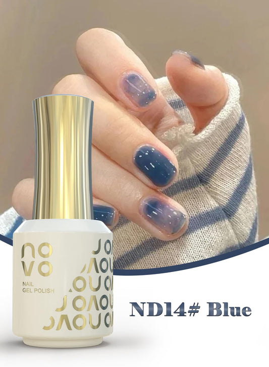 novo 5-in-1 Gel Polish, UV LED Multifunctional Builder Nail Gel 15ml-ND14# Blue