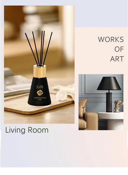 NOVO Scented Oil Reed Diffuser, Natural Long Lasting Home Fragrance, Perfect for Bathroom Bedroom Home Decor 30ml - Orange Blossom