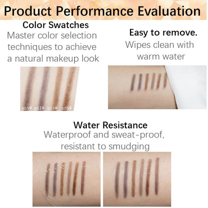 NOVO Eyebrow Pencil with Spiral Brush, Micro-Fine Tip, Waterproof Brow Pen - NO.801