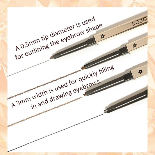 NOVO Eyebrow Pencil with Spiral Brush, Micro-Fine Tip, Waterproof Brow Pen - NO.802