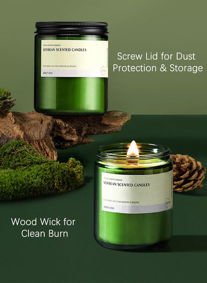 Scented Candle, Aromatherapy Soy Candles, 50 Hours Burn Time, Ideal for Home, Office D¨¦cor, 200g-Bergamot