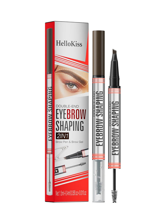 NOVO 2 in 1 4-Tip Brow Pen & Eyebrow Gel, Smudge Proof Waterproof Brow Pencil 2