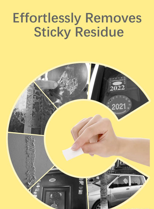 Adhesive Remover Wipes, No-Scratch Glue Residue Cleaner, Fresh Scent, Portable for Car, Home Surfaces and Appliances, 76Pcs