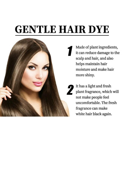 NOVO Fruit Hair Dye Cream, Natural Fruit Hair Dye with Comb for Grey Hair Coverage, Plant Extract Non Damage Mild Hair Dye Cream for All Hair Types 80ml Black