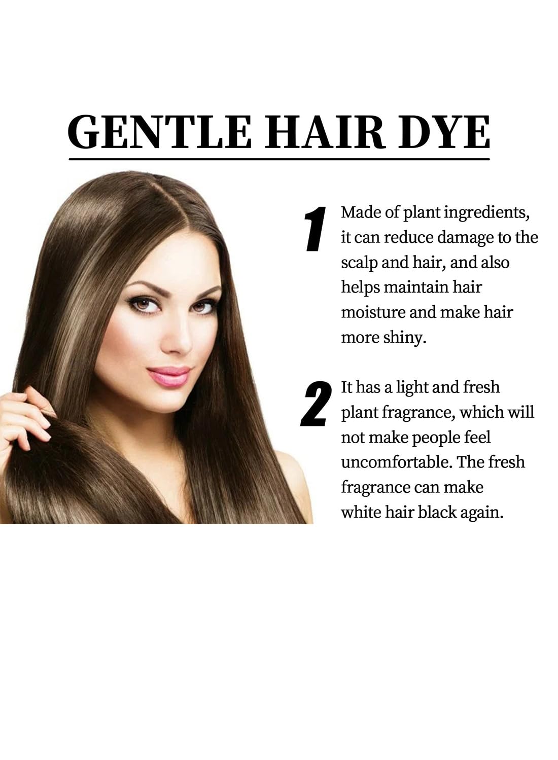 NOVO Fruit Hair Dye Cream, Natural Fruit Hair Dye with Comb for Grey Hair Coverage