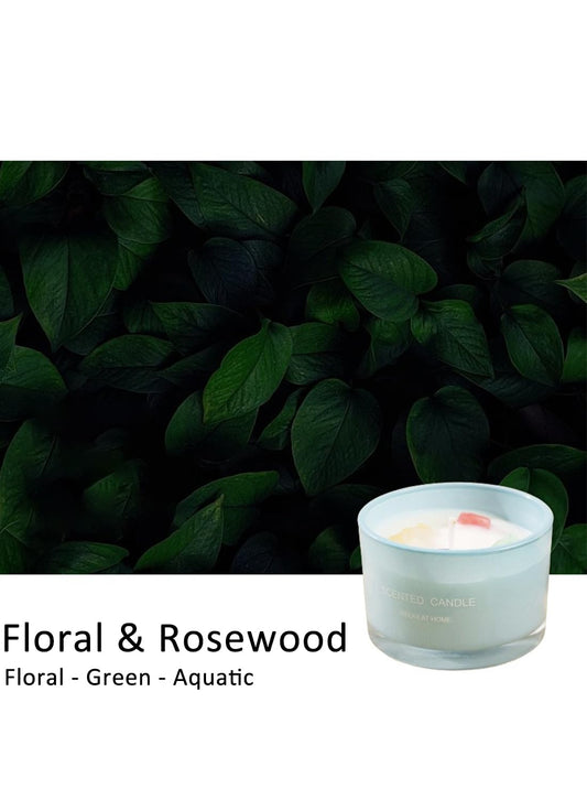 NOVO Scented Candles, 90g Natural Soy Wax Blend Aromatherapy Candle with Pure Essential Oils & Decorative Crystal-Blue
