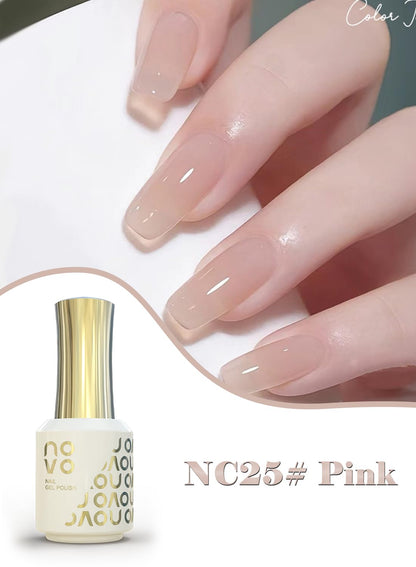 novo Jelly Gel Nail Polish, Sheer Nail Polish, UV LED Gel for DIY 12ml-NC1# White