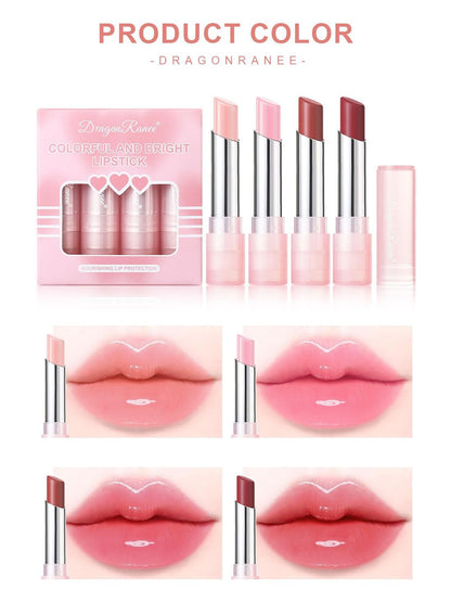 NOVO Glossy Lip Oil Set, Hydrating Transparent Lip Glow for Women, 6Pcs