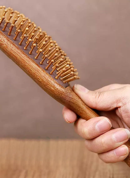 Hair Comb-Handmade 100% Natural Sandalwood &Anti-Static, Scalp Massage (Air Bag Comb-L)