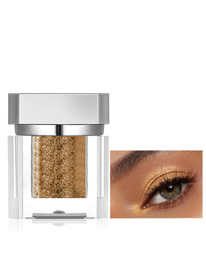 NOVO Eyeshadow Cream, Matte Glitter Shimmer Long-Lasting Highly Pigmented Mashed Potato Eyeshadow Powder, Long Wearing Eye Makeup Gold S705